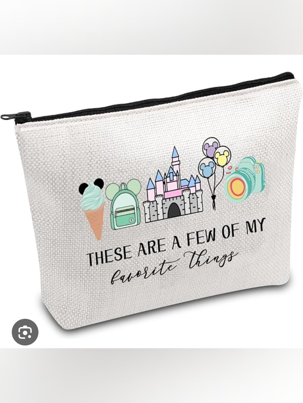 Brand New Disney World Themed Kids Cream Canvas Pouch